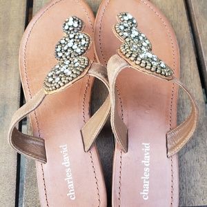 Leather Bohemian Greek Bead Sandals Flip Flops 6